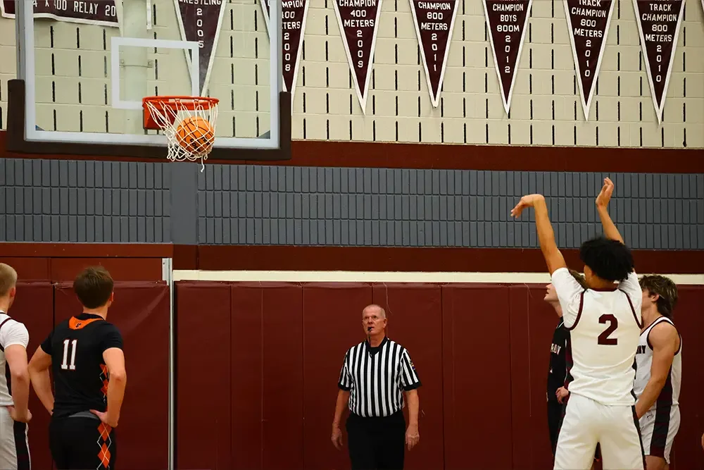 CHS athelete scoring foul shot
